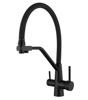 Смеситель для кухни Boch Mann Else B BM10427 с краном под фильтр чёрный